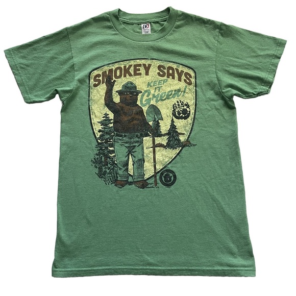 Optima Cotton Wear Other - Vintage '93 Smokey The Bear "Smokey Says Keep It Green" T-Shirt Size Small